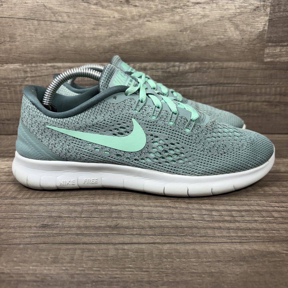 Nike Free RN Green Womens US Size 6.5 EUR 37.5 831509-004 Running Shoes